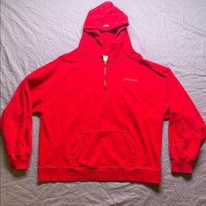 YoungLA Red Quarter Zip-Up Hoodie Men's